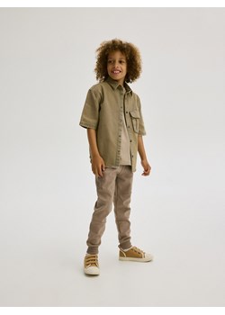 Reserved - Joggery z dresowej dzianiny - beżowy ze sklepu Reserved w kategorii Spodnie chłopięce - zdjęcie 173774662