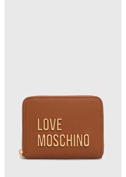 Love Moschino portfel damski kolor brązowy JC5613PP1LKD0000 ze sklepu ANSWEAR.com w kategorii Portfele damskie - zdjęcie 173775621
