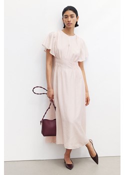 H & M - Długa sukienka z elastycznym marszczeniem - Różowy ze sklepu H&M w kategorii Sukienki - zdjęcie 173777051