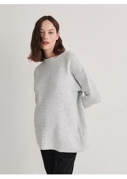 Reserved - Gładki sweter - jasnoszary ze sklepu Reserved w kategorii Swetry ciążowe - zdjęcie 173777212