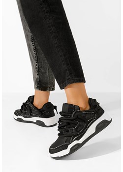 Czarne sneakersy na koturnie Shaila ze sklepu Zapatos w kategorii Buty sportowe damskie - zdjęcie 173779133