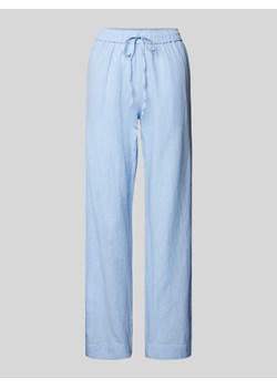 Spodnie materiałowe z szeroką nogawką i elastycznym pasem model ‘Sonar’ ze sklepu Peek&Cloppenburg  w kategorii Spodnie damskie - zdjęcie 173780114