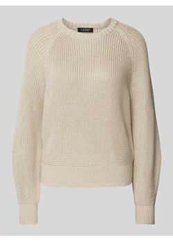 Sweter z dzianiny z raglanowymi rękawami model ‘ANNICA’ ze sklepu Peek&Cloppenburg  w kategorii Swetry damskie - zdjęcie 173780180