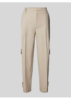 Spodnie materiałowe z prostą nogawką i zakładkami w pasie model ‘Columbia’ ze sklepu Peek&Cloppenburg  w kategorii Spodnie damskie - zdjęcie 173780353
