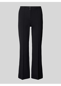 Spodnie materiałowe z poszerzaną nogawką i fakturowanym wzorem model ‘ROS EASY KICK’ ze sklepu Peek&Cloppenburg  w kategorii Spodnie damskie - zdjęcie 173780440