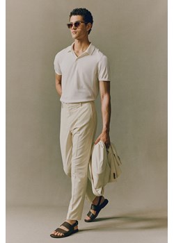 H & M - Spodnie garniturowe Slim Fit - Biały ze sklepu H&M w kategorii Spodnie męskie - zdjęcie 173780563