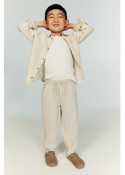 H & M - Koszula z domieszką lnu - Beżowy ze sklepu H&M w kategorii Koszule chłopięce - zdjęcie 173780642