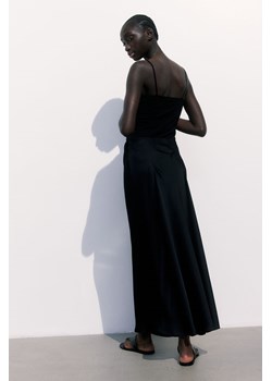 H & M - MAMA Satynowa spódnica bez zapięcia - Czarny ze sklepu H&M w kategorii Spódnice - zdjęcie 173780652