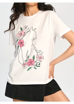 Sinsay - Koszulka z nadrukiem - biały ze sklepu Sinsay w kategorii Bluzki damskie - zdjęcie 173784693