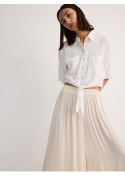 Reserved - Koszula z wiskozą - biały ze sklepu Reserved w kategorii Koszule damskie - zdjęcie 173786350
