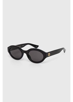 Gucci okulary przeciwsłoneczne damskie kolor czarny GG1579S ze sklepu ANSWEAR.com w kategorii Okulary przeciwsłoneczne damskie - zdjęcie 173787463