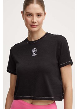Guess t-shirt ELA damski kolor czarny V4YI02 KCB52 ze sklepu ANSWEAR.com w kategorii Bluzki damskie - zdjęcie 173788094
