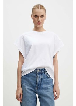American Vintage t-shirt bawełniany damski kolor biały VUP02BH24 ze sklepu ANSWEAR.com w kategorii Bluzki damskie - zdjęcie 173788133