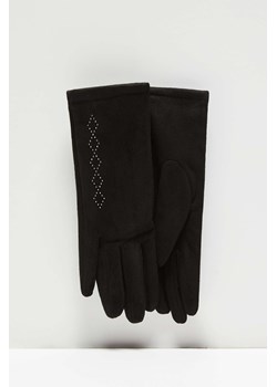 Rękawiczki z ozdobną aplikacją ze sklepu Moodo.pl w kategorii Rękawiczki damskie - zdjęcie 173788492