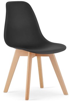 Komplet czarnych nowoczesnych minimalistycznych krzeseł 4 szt. - Lajos ze sklepu Edinos.pl w kategorii Krzesła - zdjęcie 173789051