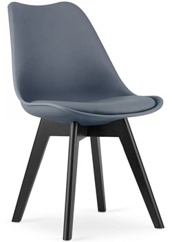 Zestaw grafitowych skandynawskich ergonomicznych krzeseł 4 szt. - Asaba 4S ze sklepu Edinos.pl w kategorii Krzesła - zdjęcie 173789074