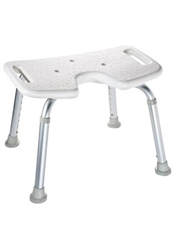 Biały regulowany metalowy taboret pod prysznic - Katli ze sklepu Edinos.pl w kategorii Krzesła - zdjęcie 173789230