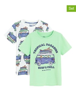 COOL CLUB Koszulki (2 szt.) w kolorze jasnozielono-białym ze sklepu Limango Polska w kategorii T-shirty chłopięce - zdjęcie 173790423