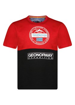 Geographical Norway Koszulka &quot;Juillon&quot; w kolorze czerwono-czarnym ze sklepu Limango Polska w kategorii T-shirty męskie - zdjęcie 173790682