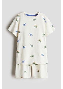 H & M - Bawełniana piżama z nadrukiem - Biały ze sklepu H&M w kategorii Piżamy dziecięce - zdjęcie 173793410