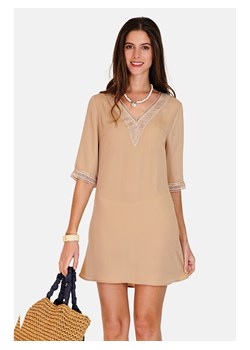 ASSUILI Sukienka w kolorze beżowym ze sklepu Limango Polska w kategorii Sukienki - zdjęcie 173794584