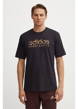 adidas t-shirt bawełniany Camo męski kolor czarny z nadrukiem IW2680 ze sklepu ANSWEAR.com w kategorii T-shirty męskie - zdjęcie 173795382