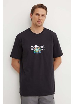 adidas t-shirt bawełniany męski kolor czarny z nadrukiem IY0729 ze sklepu ANSWEAR.com w kategorii T-shirty męskie - zdjęcie 173795392