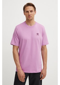 adidas Originals t-shirt bawełniany męski kolor fioletowy z aplikacją IY5477 ze sklepu ANSWEAR.com w kategorii T-shirty męskie - zdjęcie 173795403