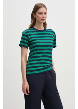 Polo Ralph Lauren t-shirt bawełniany kolor zielony ze sklepu ANSWEAR.com w kategorii Bluzki damskie - zdjęcie 173795420
