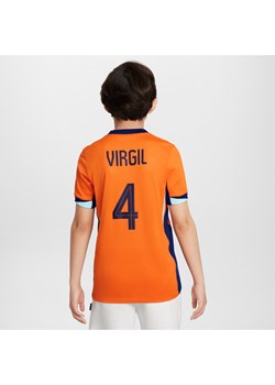 Koszulka piłkarska dla dużych dzieci Nike Dri-FIT Virgil van Dijk Holandia (drużyna męska) Stadium 2024/25 (wersja domowa) – replika - Pomarańczowy ze sklepu Nike poland w kategorii T-shirty męskie - zdjęcie 173795901