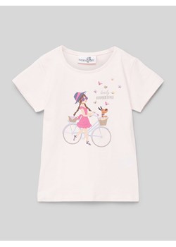 T-shirt z nadrukowanym motywem ze sklepu Peek&Cloppenburg  w kategorii Bluzki dziewczęce - zdjęcie 173796433