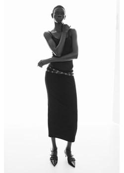 H & M - Ołówkowa spódnica w prążki - Czarny ze sklepu H&M w kategorii Spódnice - zdjęcie 173796813