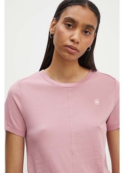 G-Star Raw t-shirt bawełniany damski kolor różowy ze sklepu ANSWEAR.com w kategorii Bluzki damskie - zdjęcie 173800861