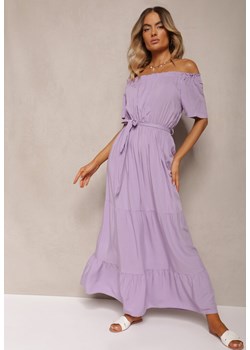 Fioletowa Sukienka z Wiskozy Phoebiolea ze sklepu Renee odzież w kategorii Sukienki - zdjęcie 173801121