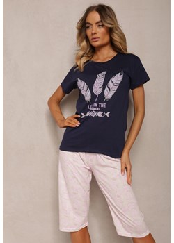 Granatowy Komplet Piżamowy Vimariella ze sklepu Renee odzież w kategorii Piżamy damskie - zdjęcie 173801202
