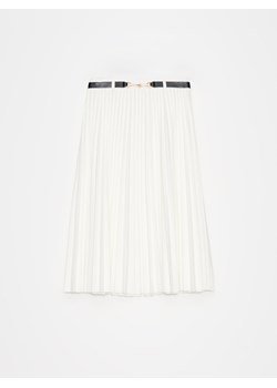Mohito - Plisowana spódnica midi - biały ze sklepu Mohito w kategorii Spódnice - zdjęcie 173801694