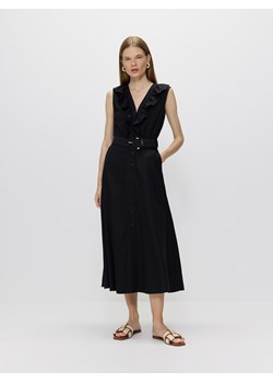 Reserved - Sukienka z lnem - czarny ze sklepu Reserved w kategorii Sukienki - zdjęcie 173802012