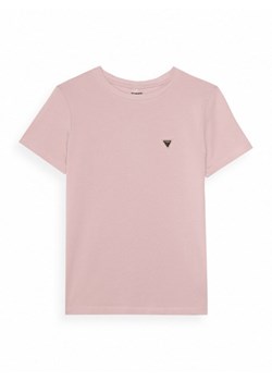 Damski t-shirt basic Guess Colette - różowy ze sklepu Sportstylestory.com w kategorii Bluzki damskie - zdjęcie 173802204