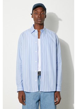 Samsoe Samsoe koszula bawełniana Sadamon X męska kolor niebieski relaxed z kołnierzykiem klasycznym M24200063 ze sklepu PRM w kategorii Koszule męskie - zdjęcie 173802641