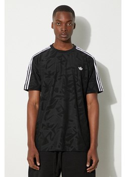 adidas Originals t-shirt Premium Jersey męski kolor czarny wzorzysty IZ4858 ze sklepu PRM w kategorii T-shirty męskie - zdjęcie 173802730