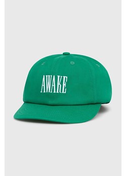 Awake NY czapka z daszkiem bawełniana Logo Hat kolor zielony z aplikacją SP24-HT004 ze sklepu PRM w kategorii Czapki z daszkiem męskie - zdjęcie 173802792