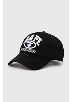 AAPE czapka z daszkiem bawełniana kolor czarny z aplikacją AAPCPM5257XXM ze sklepu PRM w kategorii Czapki z daszkiem męskie - zdjęcie 173802802