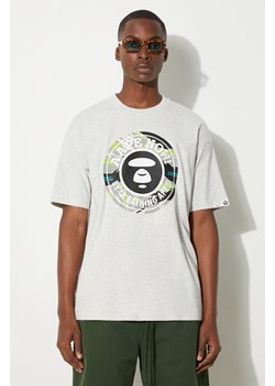 AAPE t-shirt bawełniany Basic Tee męski kolor szary z nadrukiem AAPTEM1444XAM ze sklepu PRM w kategorii T-shirty męskie - zdjęcie 173802891