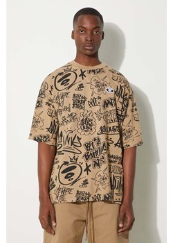 AAPE t-shirt bawełniany Fancy Tee męski kolor beżowy wzorzysty AAPTEM1469XXM ze sklepu PRM w kategorii T-shirty męskie - zdjęcie 173802893