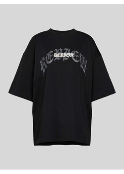 T-shirt o kroju oversized z nadrukiem z logo ze sklepu Peek&Cloppenburg  w kategorii Bluzki damskie - zdjęcie 173802933