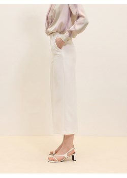 Reserved - Spodnie culotte z wiskozą - biały ze sklepu Reserved w kategorii Spodnie damskie - zdjęcie 173803814