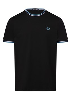 Fred Perry T-shirt męski Mężczyźni Bawełna czarny jednolity ze sklepu vangraaf w kategorii T-shirty męskie - zdjęcie 173803901