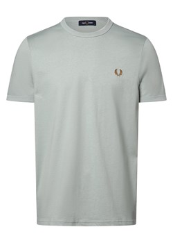Fred Perry T-shirt męski Mężczyźni Bawełna miętowy jednolity ze sklepu vangraaf w kategorii T-shirty męskie - zdjęcie 173803904