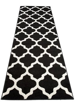 Czarny chodnik w marokańską koniczynę - Masero 3X ze sklepu Edinos.pl w kategorii Dywany - zdjęcie 173806262