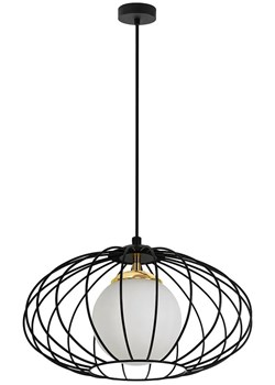 Czarna nowoczesna lampa wisząca druciana - A312-Cima ze sklepu Edinos.pl w kategorii Lampy wiszące - zdjęcie 173806354